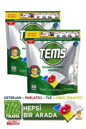 Bulaşık Makinesi Kapsül Deterjanı 36'lı x 2 Paket (72 Yıkama) Image 0