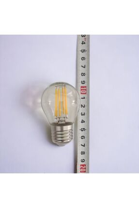G45 4 Watt Şeffaf Cam Günışığı Işık Led Dekoratif Rustik Ampul E27 Duy-3 Adet(3 LÜ PAKET) Image 0