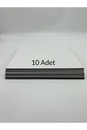 10 Adet 25x25 Cm Mdf Beyaz Pasta Altlığı Image 0
