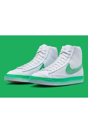 Kadın Beyaz-Yeşil Blazer Mid '77 Spor Ayakkabı Cz Image 4