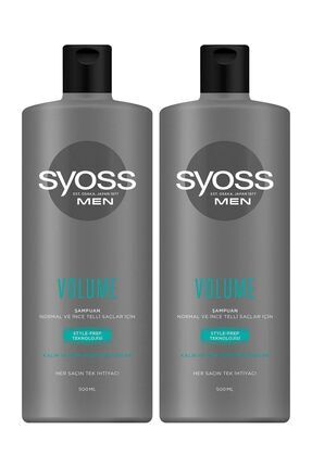 Men Volume Kalın Ve Gür Görünümlü Saçlar Şampuan 500 ml X 2 Adet Image 0