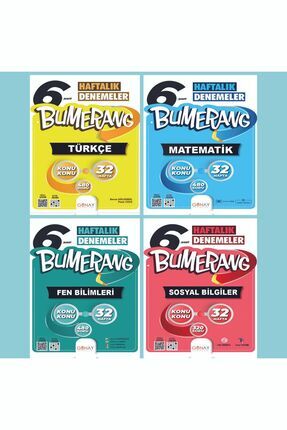 6.Sınıf Bumerang Türkçe Matematik Fen Bilimleri Sosyal Bilgiler Deneme Seti Image 0