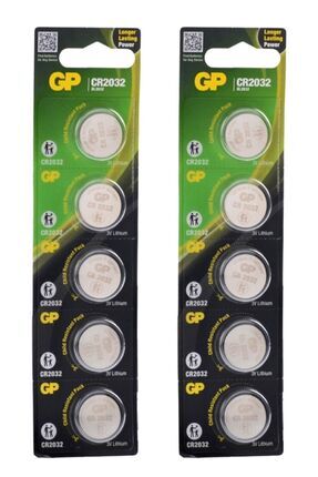 2032 10 Adet 3 Volt Cr2032 Lityum Düğme Para Pil Image 0