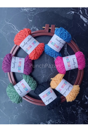 Punch Deneme Seti 7 Ip Ilk Deneme Punch Nakış Seti Kiti Hobi Punch Nakışlı Kırlent Seti Set Kit Image 1