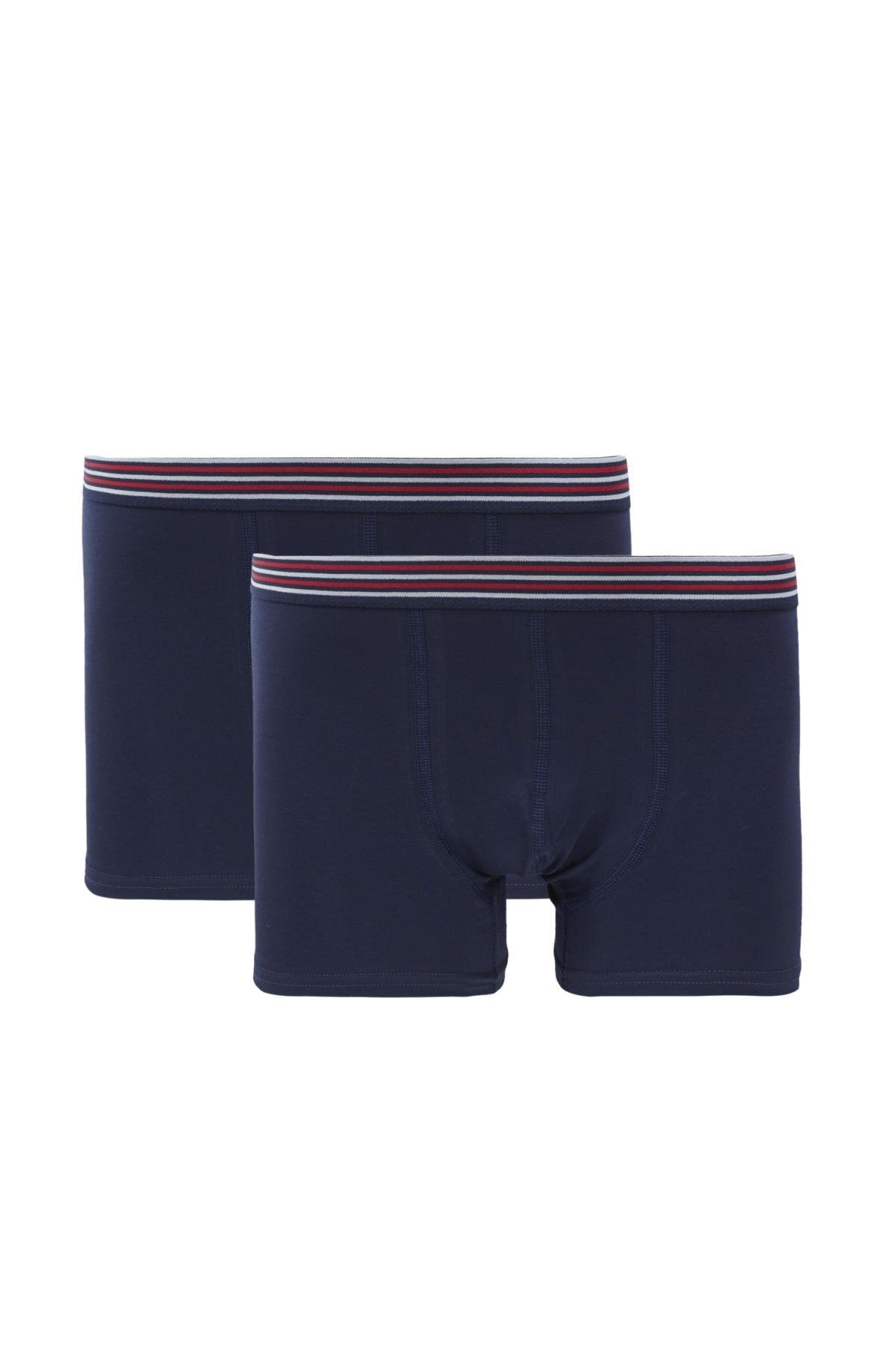 DeFacto Fit Erkek Navy Esnek Kumaş Standart Kalıp 3'L&uuml; Boxer N4194AZ20AU