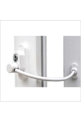 Çelik Halatlı Kilit Pvc Pencere Emniyet Çocuk Okul Güvenlik Kilidi (beyaz) Image 0