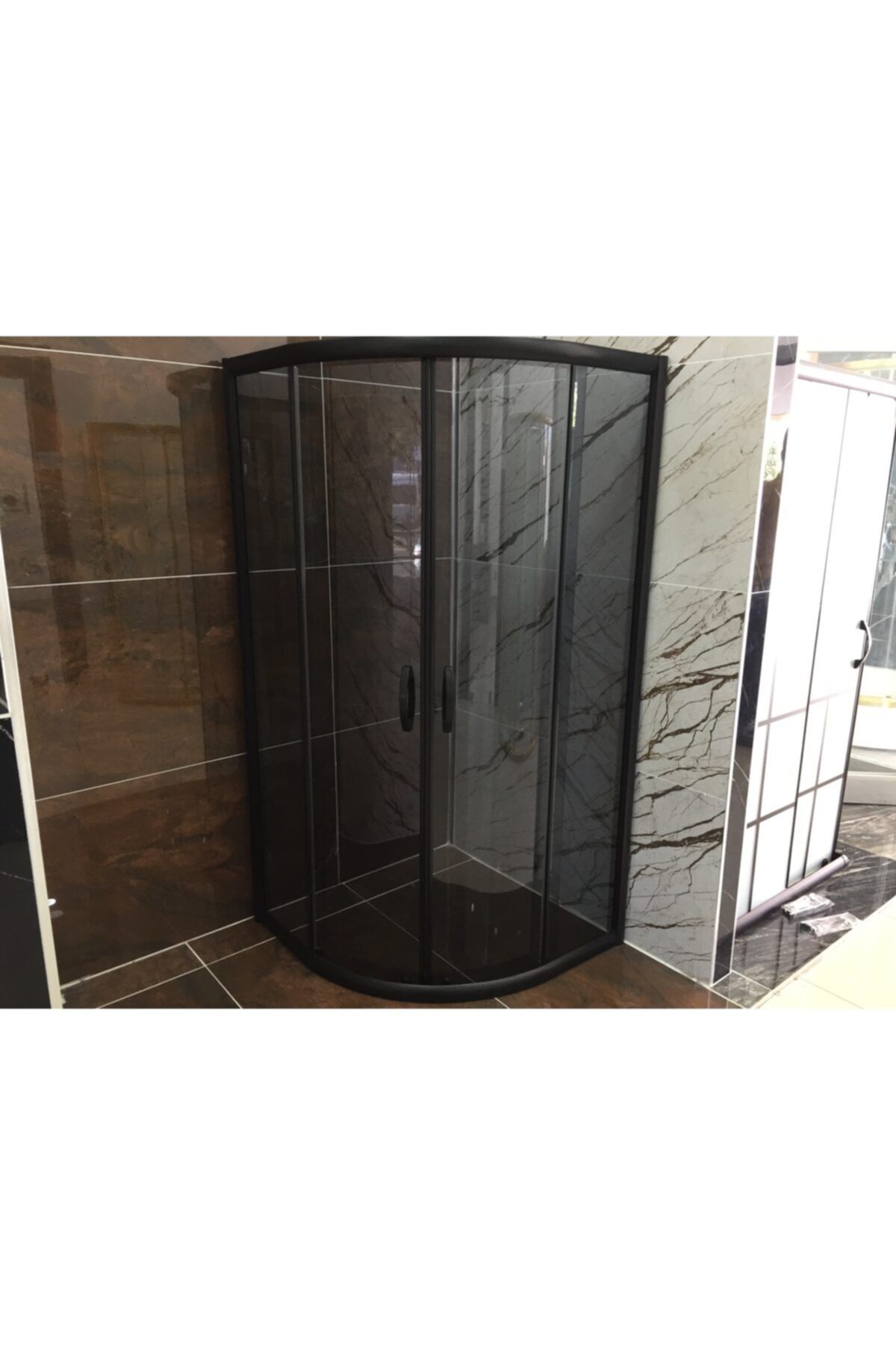 dusaks mat siyah dusakabin fume cam oval dusakabin 80x80 fiyati yorumlari trendyol