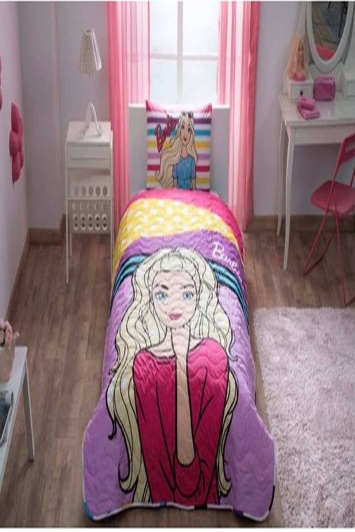 tac lisansli tek kisilik yatak ortusu barbie dream fiyati yorumlari trendyol