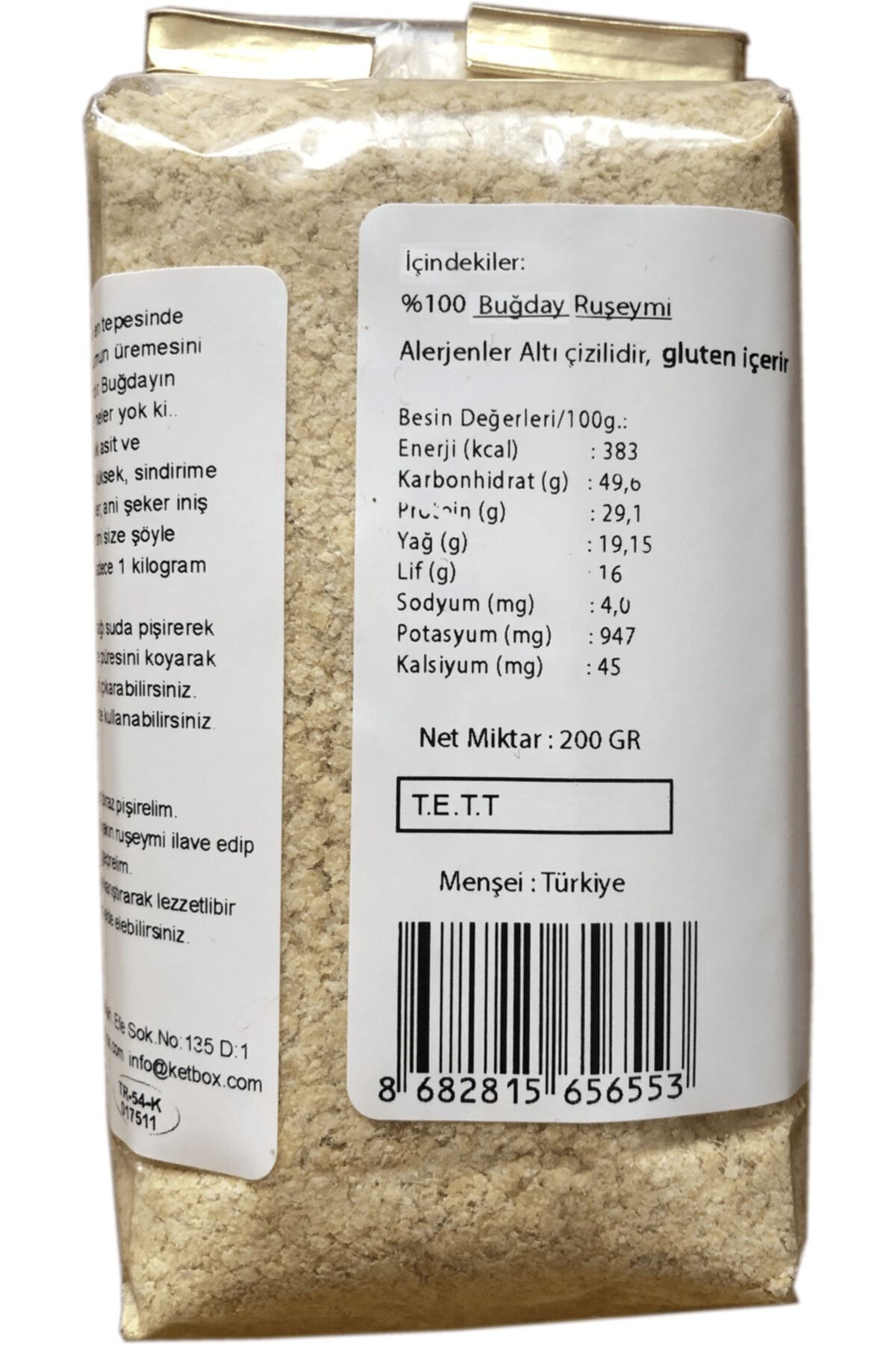 ketbox dogal bugday ruseymi 200gr katkisiz 8 ay fiyati yorumlari trendyol