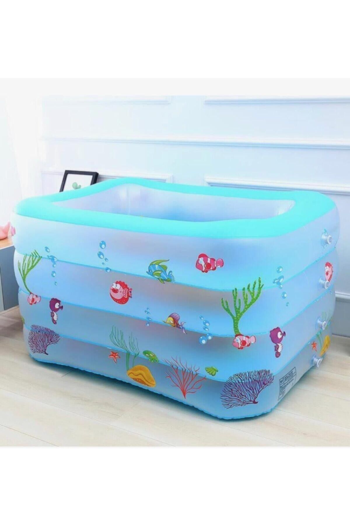hepsilazim derin havuz 120x100x70 4 bogumlu bebek havuzu mavi fiyati yorumlari trendyol