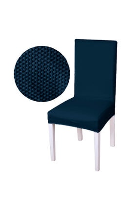 Balpeteği Desen Likra Kumaşlı Tüylenmez Yikanabilir Sandalye Örtüsü Sandalye Kılıfı Yeni Model Tekli