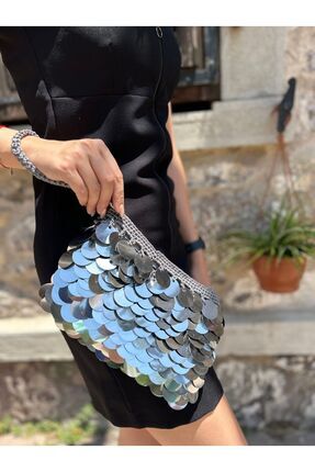 .Bags Pul Detaylı El Örmesi Portföy Clutch Çanta Image 0