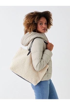 Kürklü Kadın Kol Çantası  42x30x14 cm Image 0