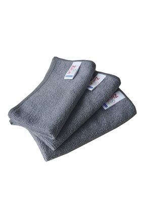 Mikrofiber Genel Temizlik Bezi 40x40cm 3'lü Gri 190-210 Gr/m² Image 0