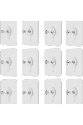 12 Adet Süper Güçlü Yapışkan Çerçeve Resim Askısı Yapışkanlı Askı Paslanmaz Çelik Mutfak Banyo Ev Du Image 0