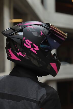 Rapıd 2 Race Palımnesıs Mat Siyah-pembe Kask Image 4