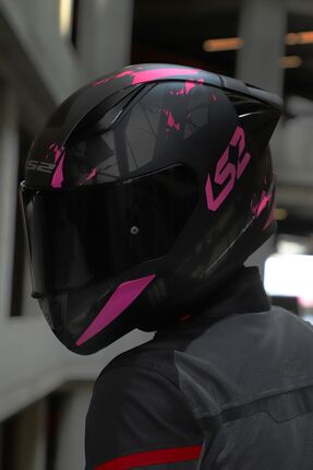 Rapıd 2 Race Palımnesıs Mat Siyah-Pembe Kask Image 5