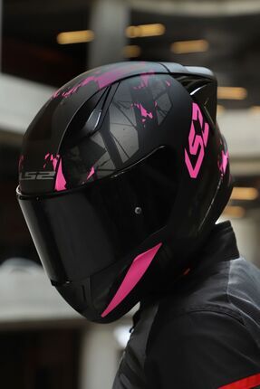 Rapıd 2 Race Palımnesıs Mat Siyah-Pembe Kask Image 7