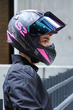 Rapıd 2 Palımnesıs Mat Siyah-pembe Kask Image 7