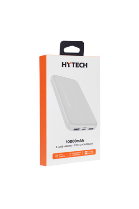 H10 10000mAh Micro+Type C Girişli Powerbank Siyah Taşınabilir Pil Şarj Cihazı Image 0