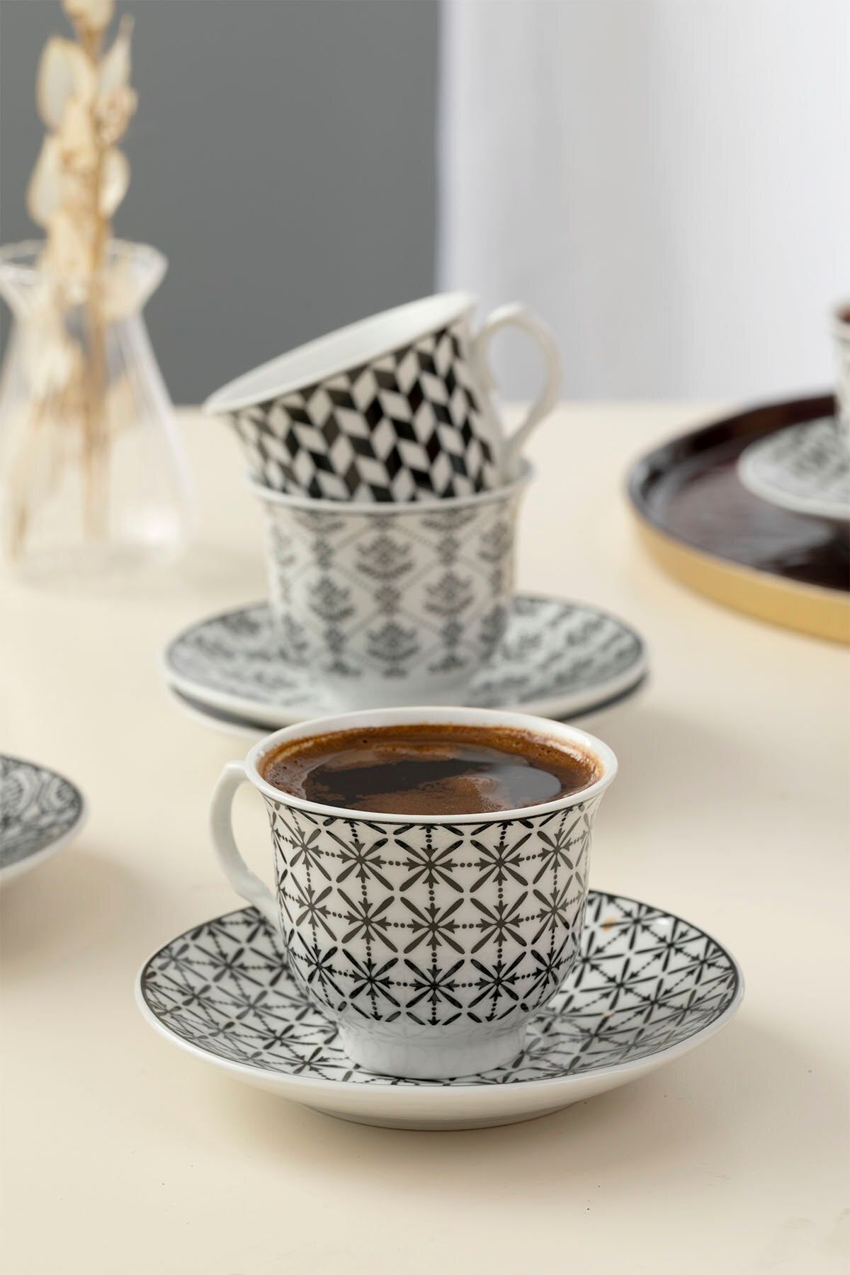 english home carey porselen 6 li kahve fincan takimi 90 ml siyah fiyati yorumlari trendyol