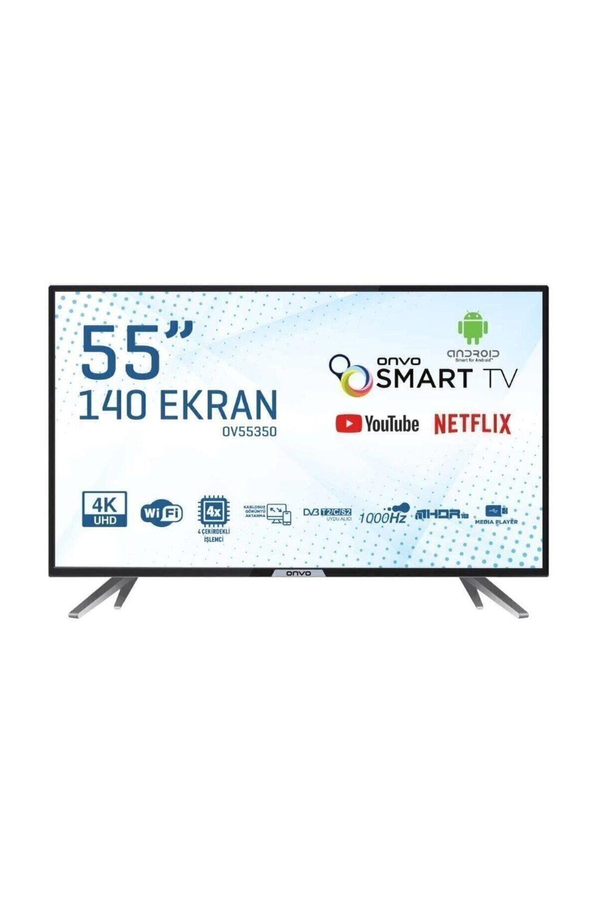 onvo ov55350 55 139 ekran uydu alicili 4k ultra hd smart led tv fiyati yorumlari trendyol