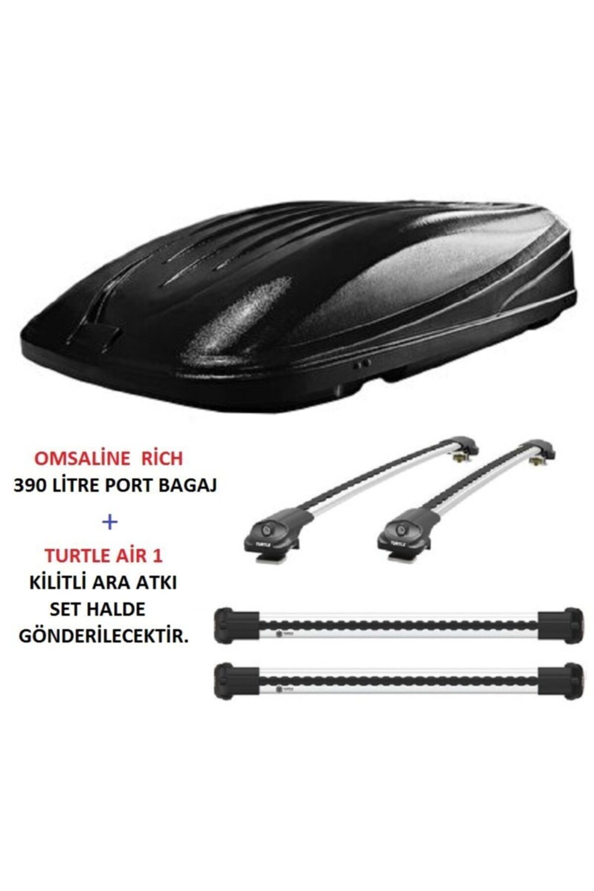 Turtle Citroen Berlingo 2008-2018 Uyumlu Rich Araç Üstü Port Bagaj + Air 1 Ara Atkı Port Bagaj Bağlama Apar