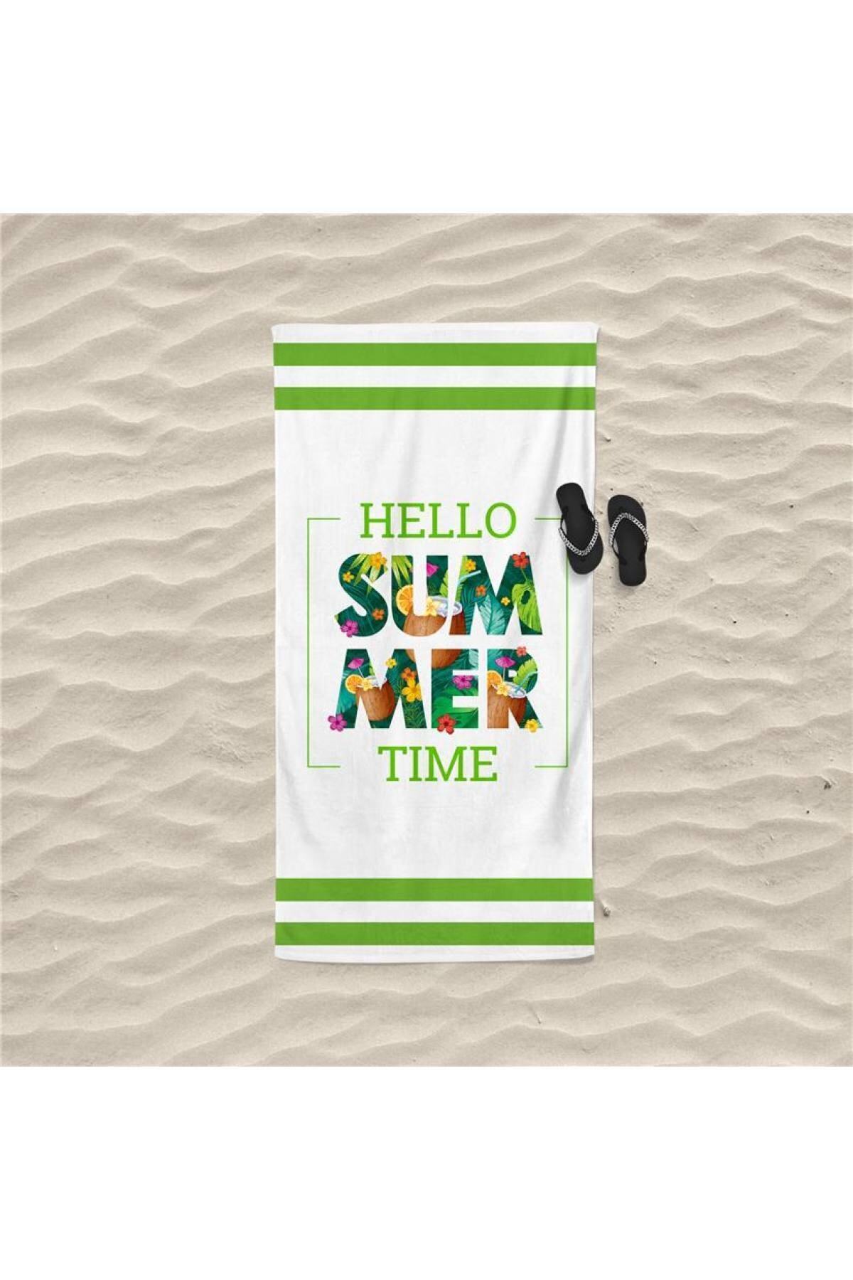 decoars Summer Figürlü Özel Tasarım Plaj Havlusu