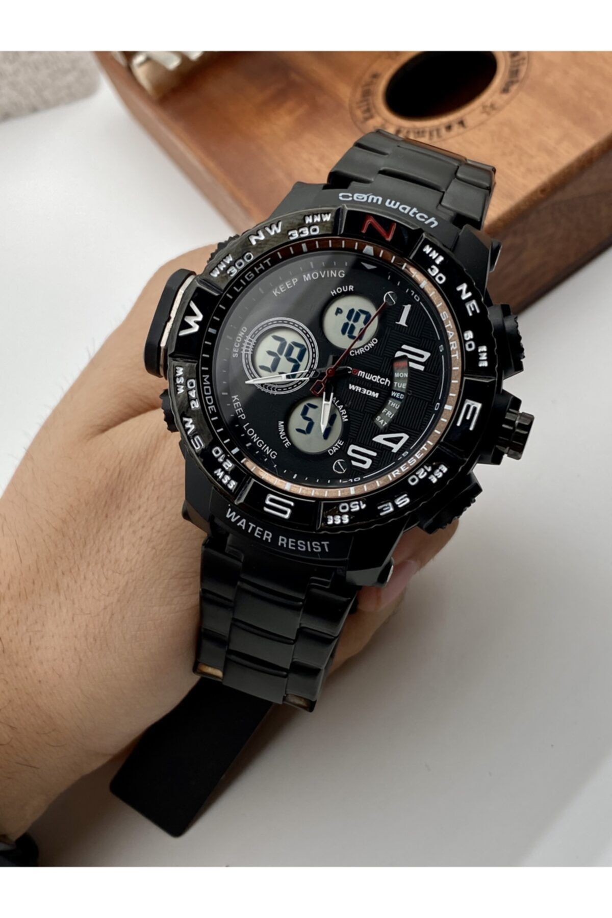 Comwatch Digital Analog Sport Men s Military Wristwatch with Metal