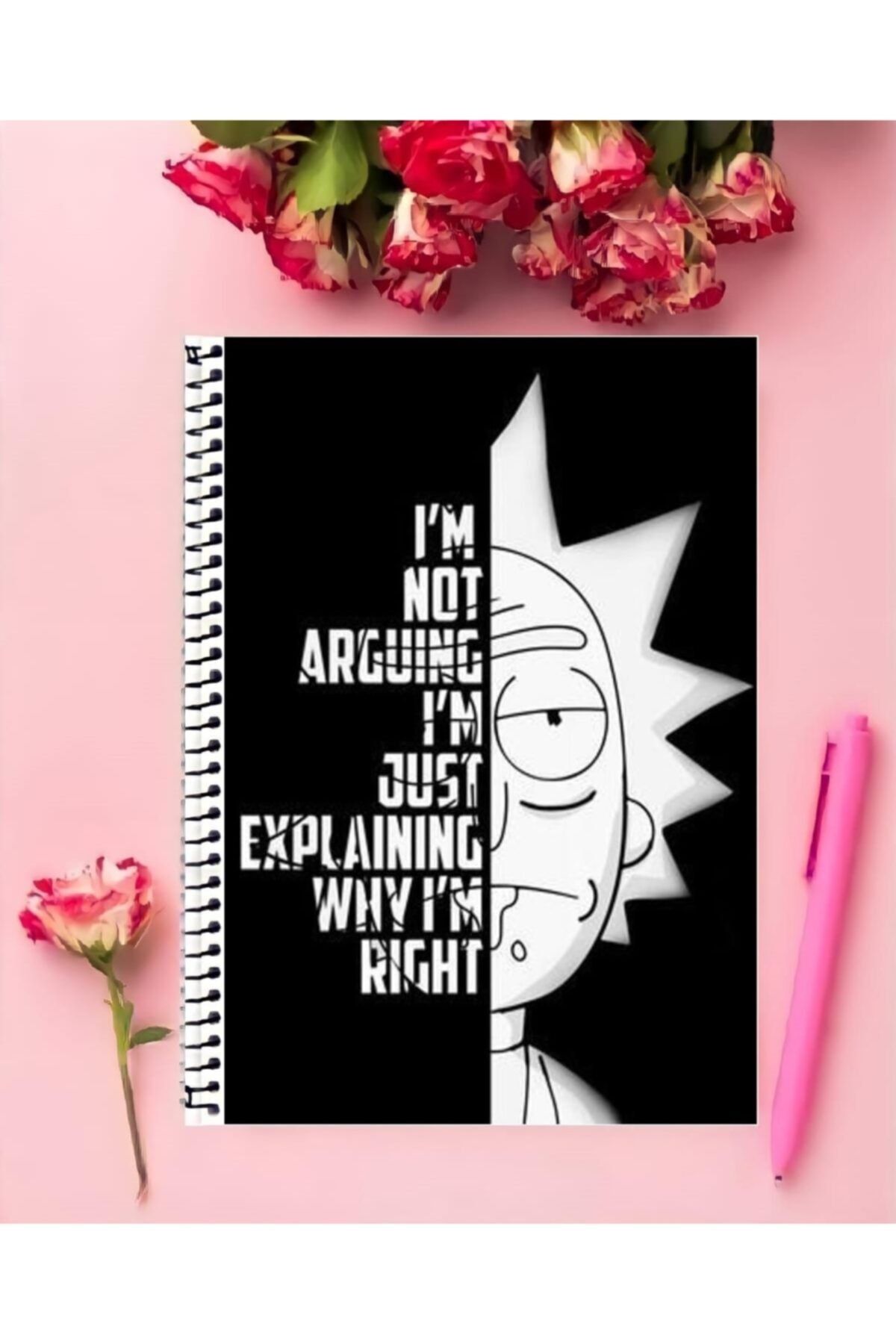 FBN STORE Rick And Morty Defter 1 Adet Özel Tasarım A5 Boyutu 15*21 Cm Telli Çizgisiz Defter