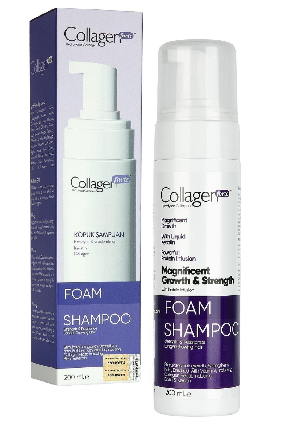 Collagen Forte Sampuan Köpük Keratin Collagen Foam 200ml