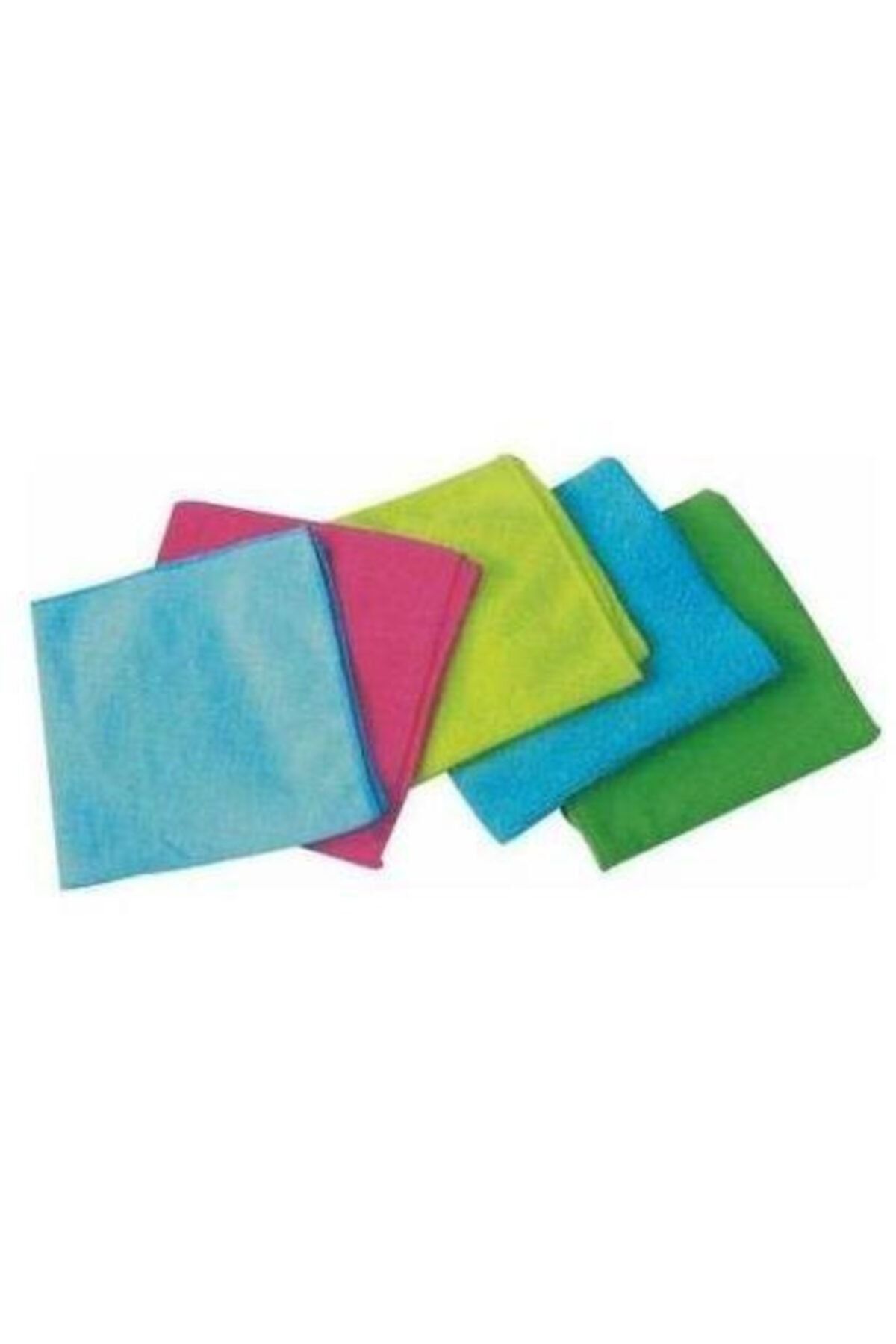 Çokuygunuz Renkli Mikrofiber Cam Ayna Pencere Dolap Silme Temizleme Bezi 5 Adet