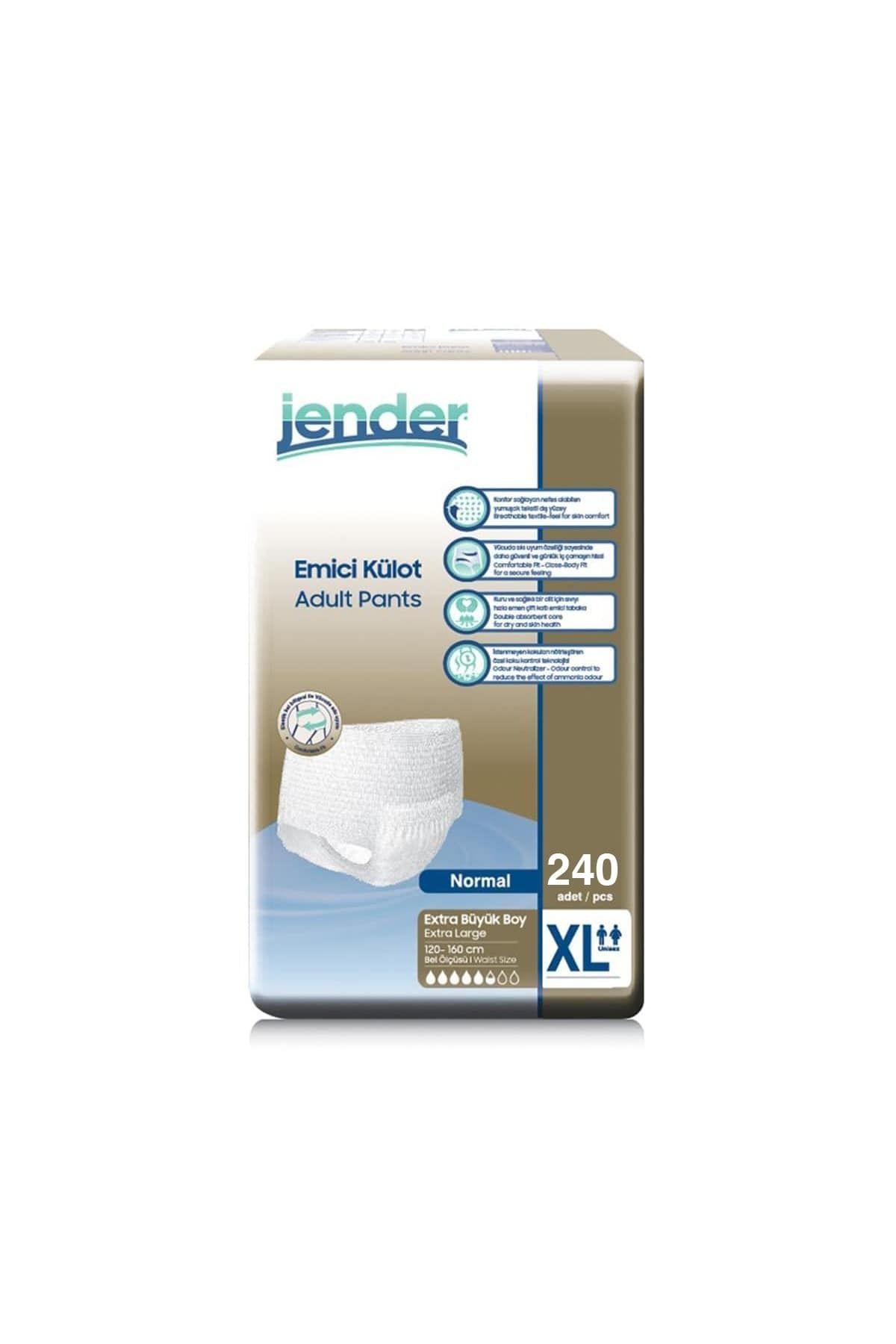 JENDER Emici Külot Yetişkin Hasta Bezi Xlarge 240 Adet