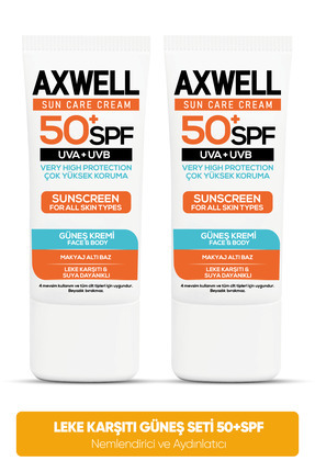Spf 50+ 2 Li Fırsat Seti Leke Karşıtı Nemlendirici Yüksek Koruma Güneş Kremi 50 ml Image 0
