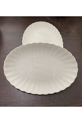 2’li Bone Luz Kayık Tabak ( 24 cm ) Image 0