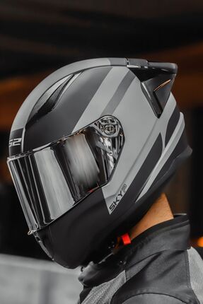 RAPID RACE SETHDES GRİ-SİYAH KASK Image 1