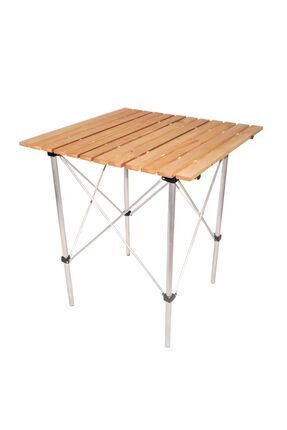 Alüminyum-ahşap Katlanabilir Piknik, Balkon, Kamp Masası Image 0