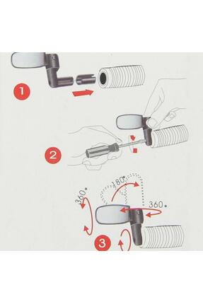 Zozo Gidon Aynası Geniş Açı Bisiklet Gidon Aynası Dikiz Aynası Image 6