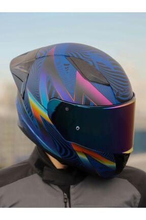 RAPID 2 RACE OPTIK MAT MAVİ-MOR KASK Image 2