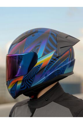 RAPID 2 RACE OPTIK MAT MAVİ-MOR KASK Image 1