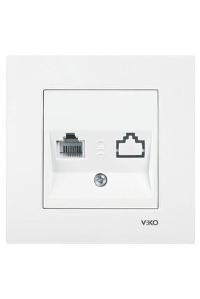 Viko Karre Tekli Nümeris Cat3 Priz Beyaz 90967013 Image 0