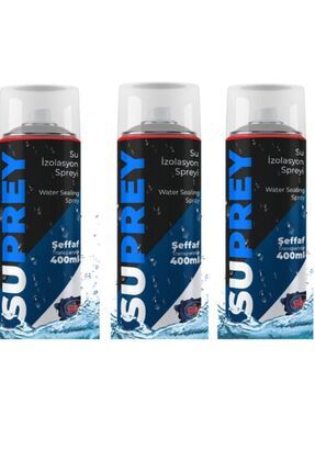 3'lü Suprey Sızdırmazlık Su Izolasyon Spreyi Şeffaf (400ML X3) Image 0