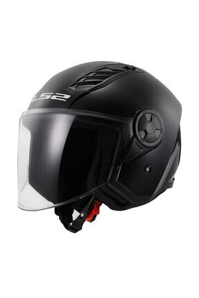 Airflow 2 Mat Siyah Yarım Motosiklet Kaskı Image 0
