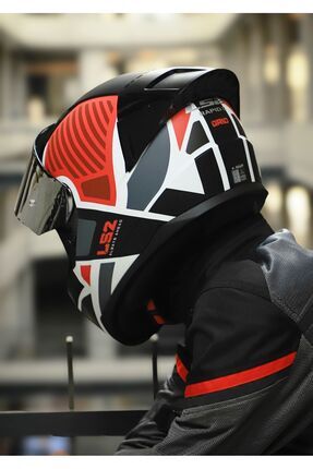 RAPID 2 RACE GRID MAT BEYAZ-KIRMIZI KASK Image 1