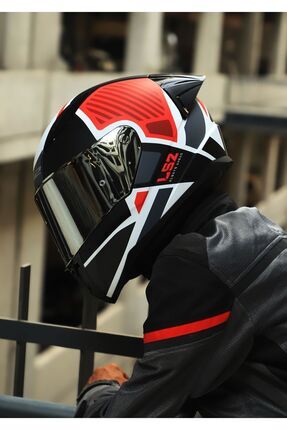 RAPID 2 RACE GRID MAT BEYAZ-KIRMIZI KASK Image 0