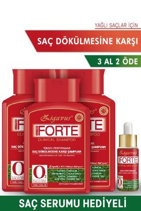 Forte Yağlı Saçlar Için Saç Dökülmesine Karşı Şampuan 3 Adet Ve Dökülme Karşıtı Serum Image 0