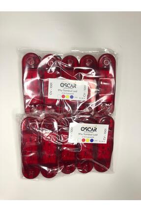 9 Ledli Tombul Parmak Led Kırmızı 12v-24v Lamba 10 Adet Led Pozisyon Lambası Image 1