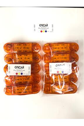 9 Ledli Tombul Parmak Pozisyon Led Lamba Led Turuncu 12v-24v Dekoratif Lamba 10 Adet Image 1