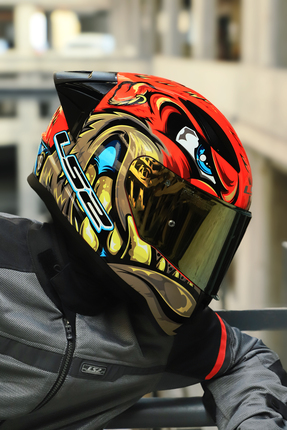 RAPID 2 RACE SPOX KIRMIZI-GRİ KASK Image 4