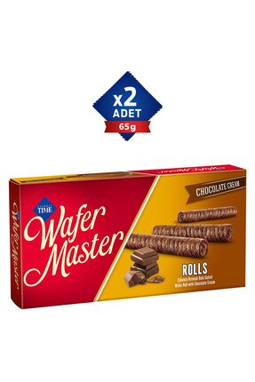 Wafer Master ROLLS Çikolata Kremalı Rulo Gofret 65 Gr. 2 Adet Image 0